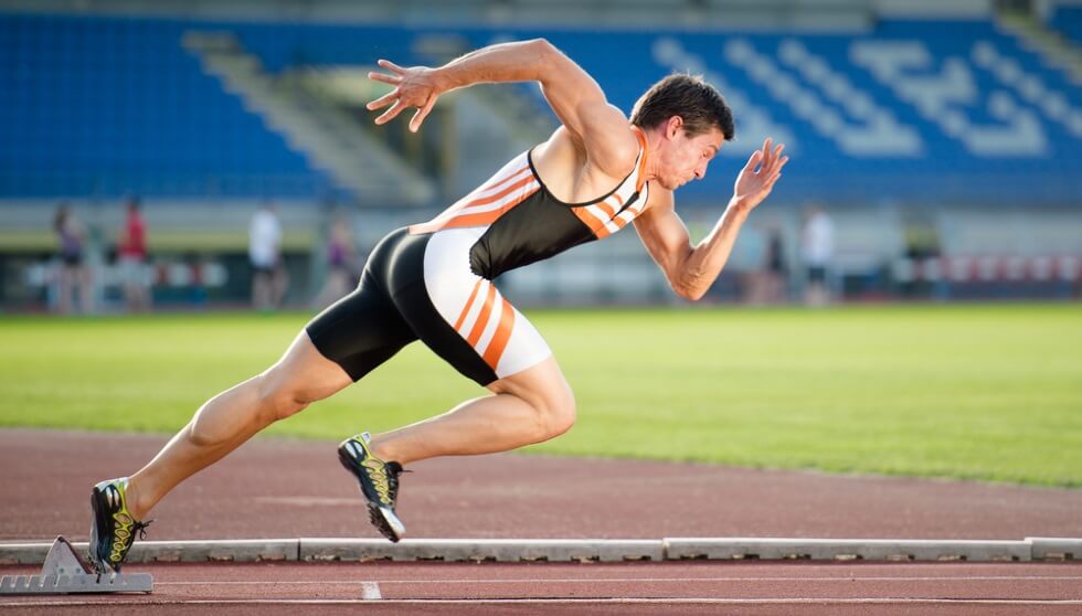 a runner on the track